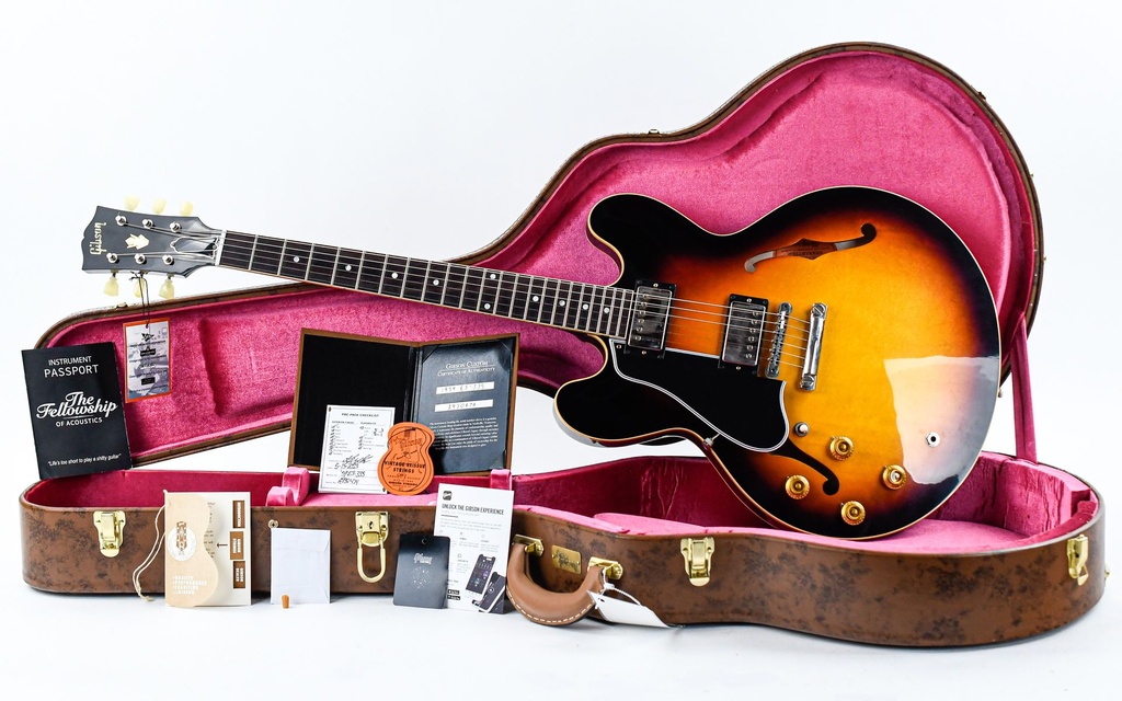 Gibson Custom 1959 ES335 Reissue VOS Vintage Burst Lefty The Fellowship of Acoustics